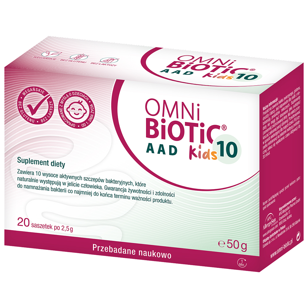 OmniBiotic 10 AAD Kids, proszek, 2,5 g x 20 saszetek