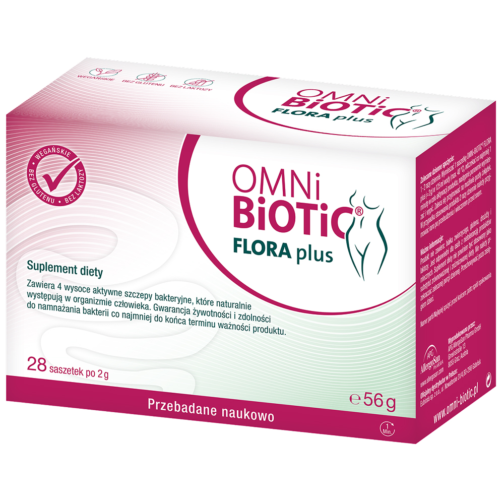 Omni-Biotic Flora Plus, proszek, 2 g x 28 saszetek
