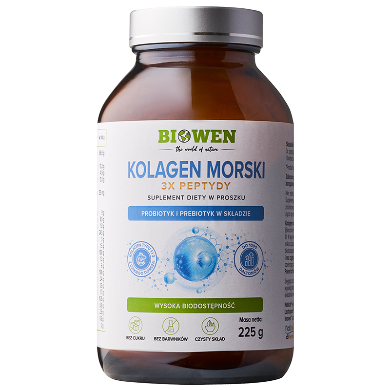 Biowen Kolagen Morski 3x peptydy, 225 g