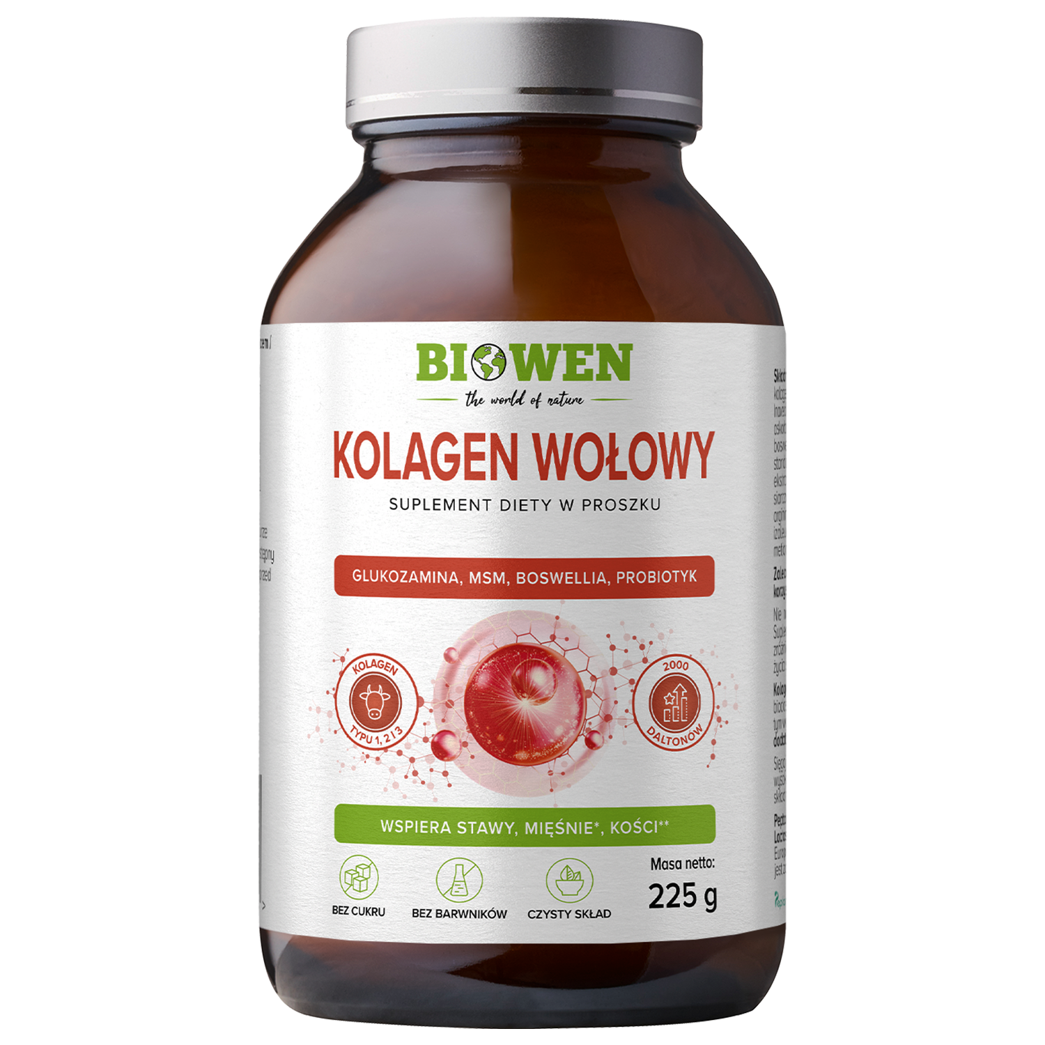 Biowen Kolagen Wołowy, 225 g