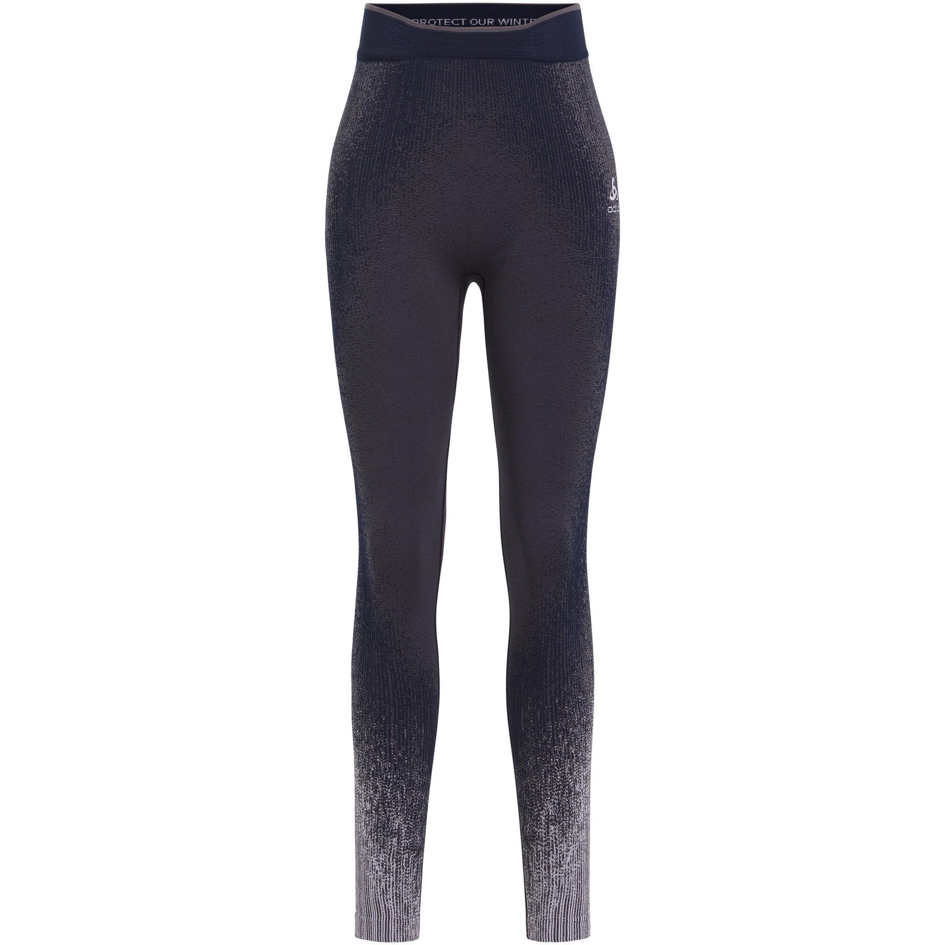 Legginsy termoaktywne damskie ODLO Performance Warm Blackcomb fioletowe M