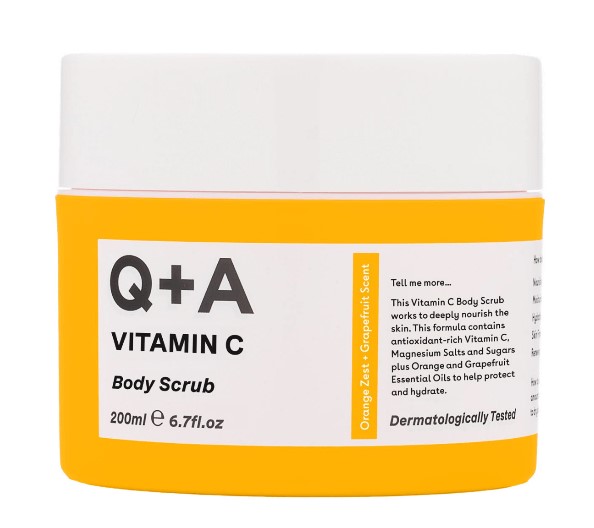 Q+A Rozjaśniający Peeling do Ciała z Witaminą C 200ml