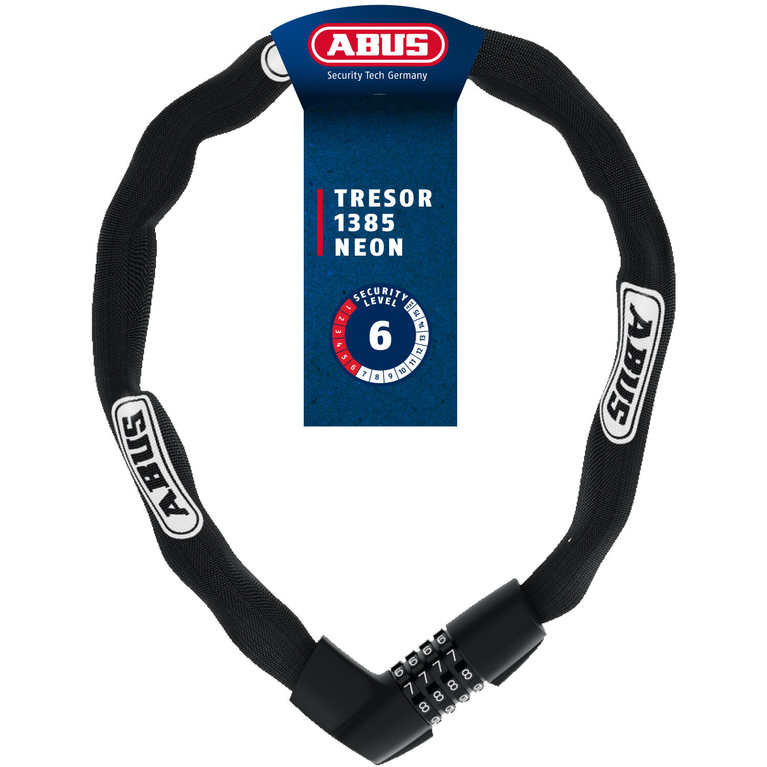 Abus Łańcuch Tresor 1385 czarny / Rozmiar: 75 cm