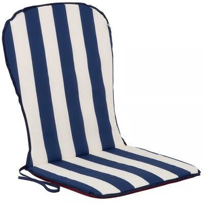 Patio Poduszka na krzesło D001-03PB / C009-21PB 89 x 44 cm Biało-niebieski