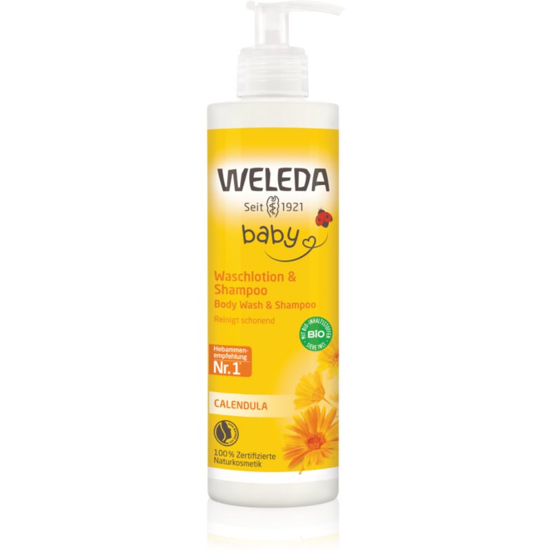 Weleda Baby szampon i żel do mycia 2w1 dla dzieci Calendula officinalis 400 ml