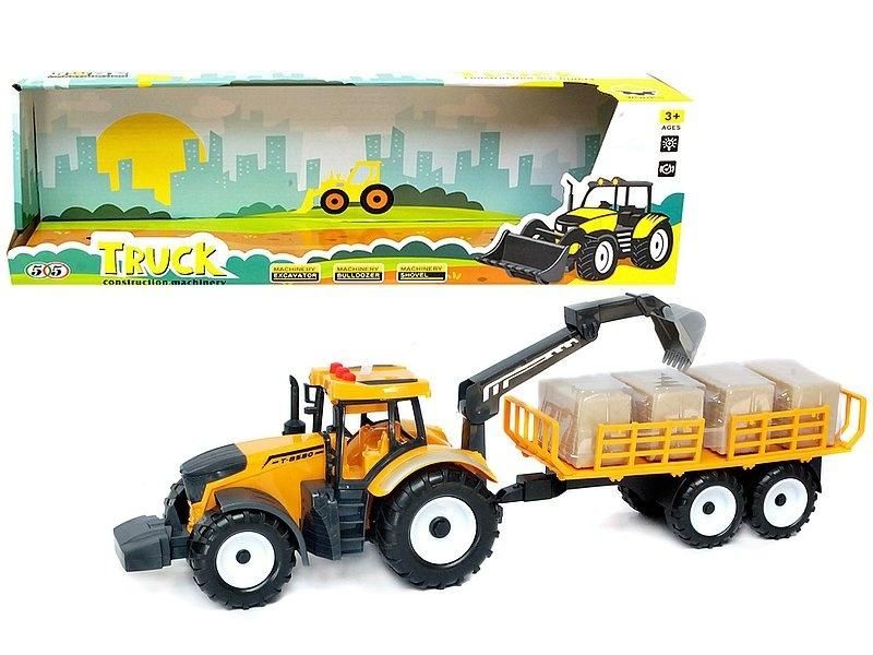 Traktor z przyczepą światło dźwięk napęd - model lub pojazd