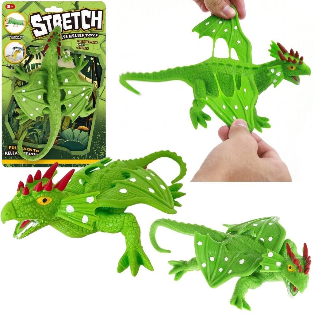 Dinozaur smok zielony do rozciągania - figurka