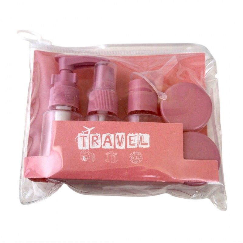 Zestaw akcesoriów podróżnych Różowy Ks122r