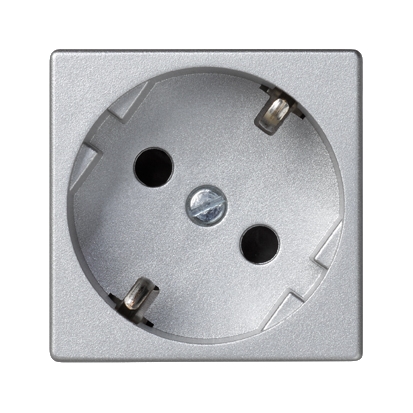 Kontakt Simon Gniazdo z/u Schuko SIMON K45, zaciski śrubowe - aluminium
