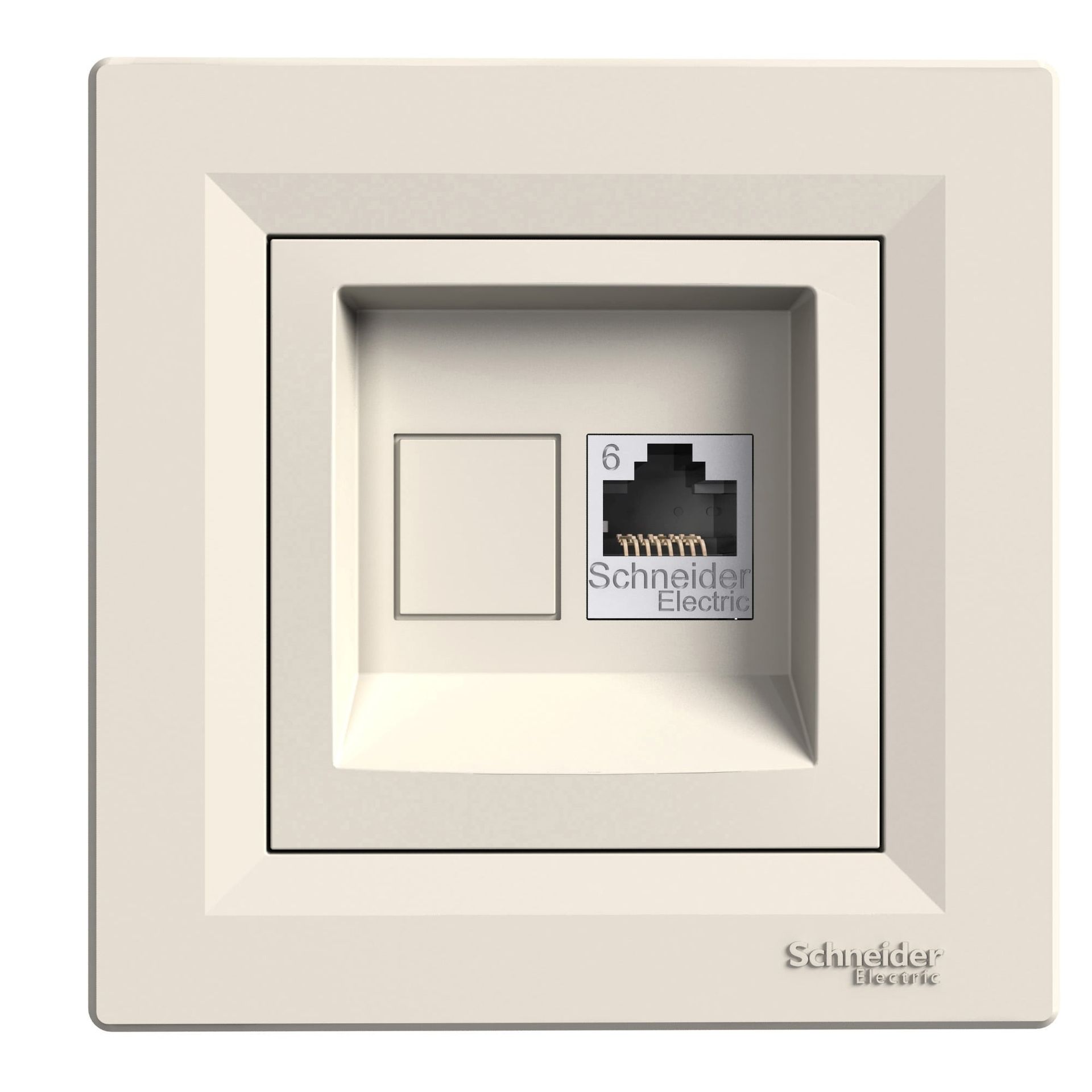 Schneider Gniazdo komp. RJ45 kat.6 ASFORA - krem