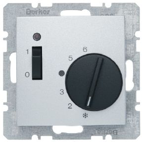 Regulator temperatury B.1/Berker B.3/B.7 aluminium mat