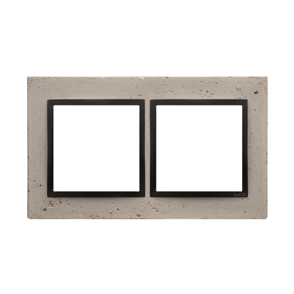 Kontakt Simon Ramka podwójna SIMON 54 NATURE beton - FUNDA MENTE