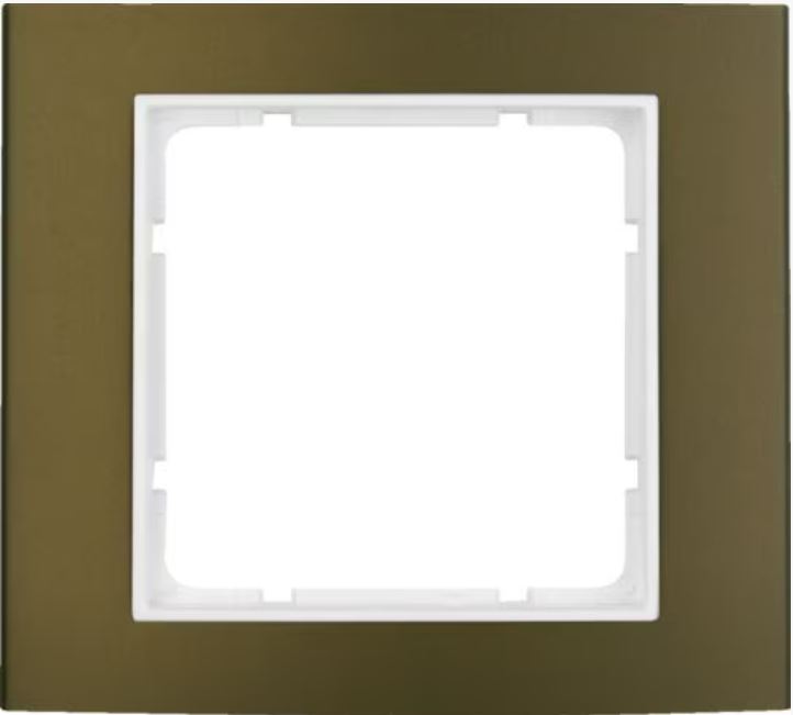 Hager polo Berker B.3 Ramka pojedyncza alu brązowy/biały 10113021 10113021