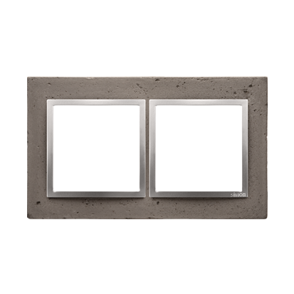 Kontakt Simon Ramka podwójna SIMON 54 NATURE beton - MOKRA ROBOTA