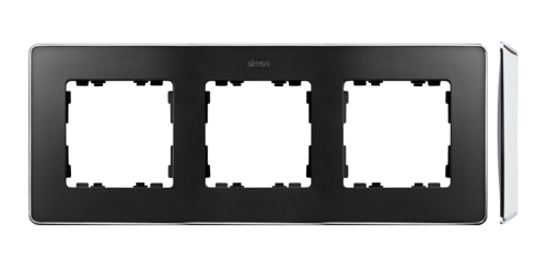 Kontakt Simon Ramka 3-krotna SIMON 82 Detail SELECT metal - grafit/chrom