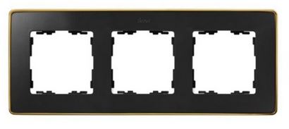 Kontakt Simon Ramka 3-krotna SIMON 82 Detail SELECT metal - grafit/złoty