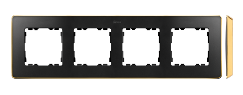 Kontakt Simon Ramka 4-krotna SIMON 82 Detail SELECT metal - grafit/złoty