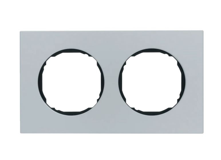 Berker Ramka potrójna podwójna R.8 - aluminium, montaż płaski