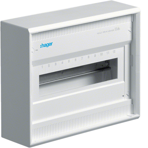 Hager volta Rozdzielnica natynkowa 1R/12M II kl IP30 QC VDE