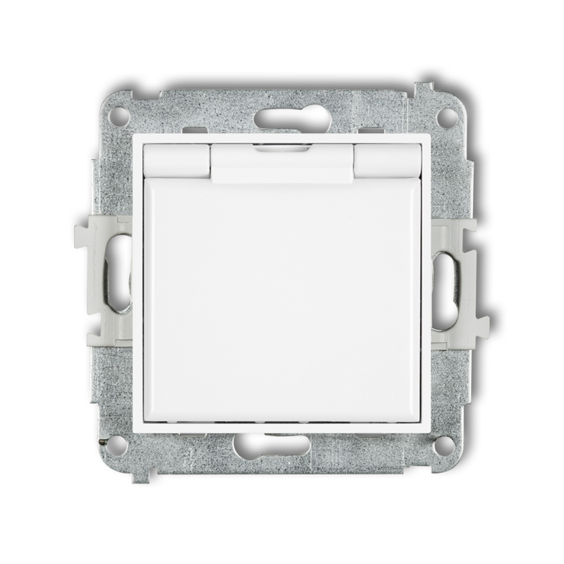 Karlik Gniazdo z klapką w kolorze MINI - biały