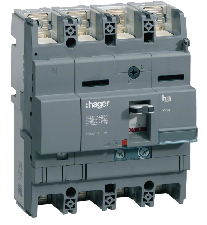 Hager Hager Wyłącznik mocy x250 4P N50% 40kA 160A TM