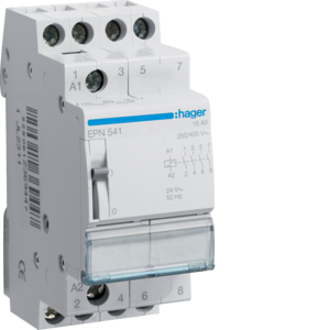 Hager Przekaźnik bistabilny 24VAC/12VDC 4NO 16A