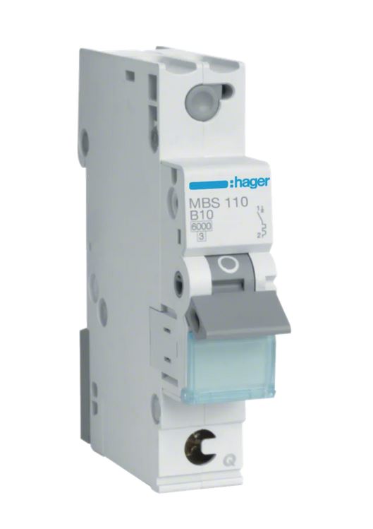 Wyłącznik nadprądowy HAGER MCB 1P B 10A QuickConnect MBS110