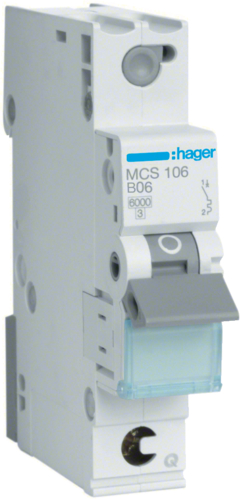 Wyłącznik nadprądowy HAGER MCB 1P C 16A QuickConnect MCS116