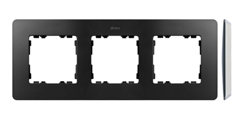 Kontakt Simon Ramka 3-krotna SIMON 82 Detail ORIGINAL air - grafit/biała