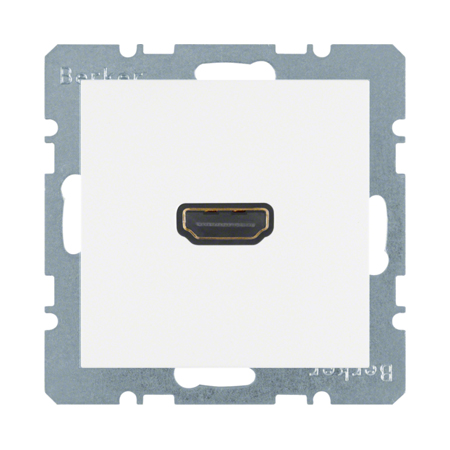 Hager Polo Gniazdo HDMI śnieżnobiały mat S.1/B.1/B.3/B.7 Glas 3315421909 3315421909
