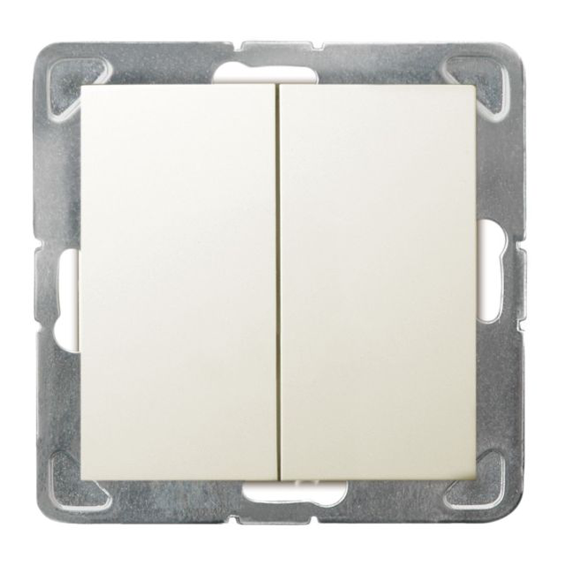 Wyłącznik krzyżowy podwójny IMPRESJA - ecru
