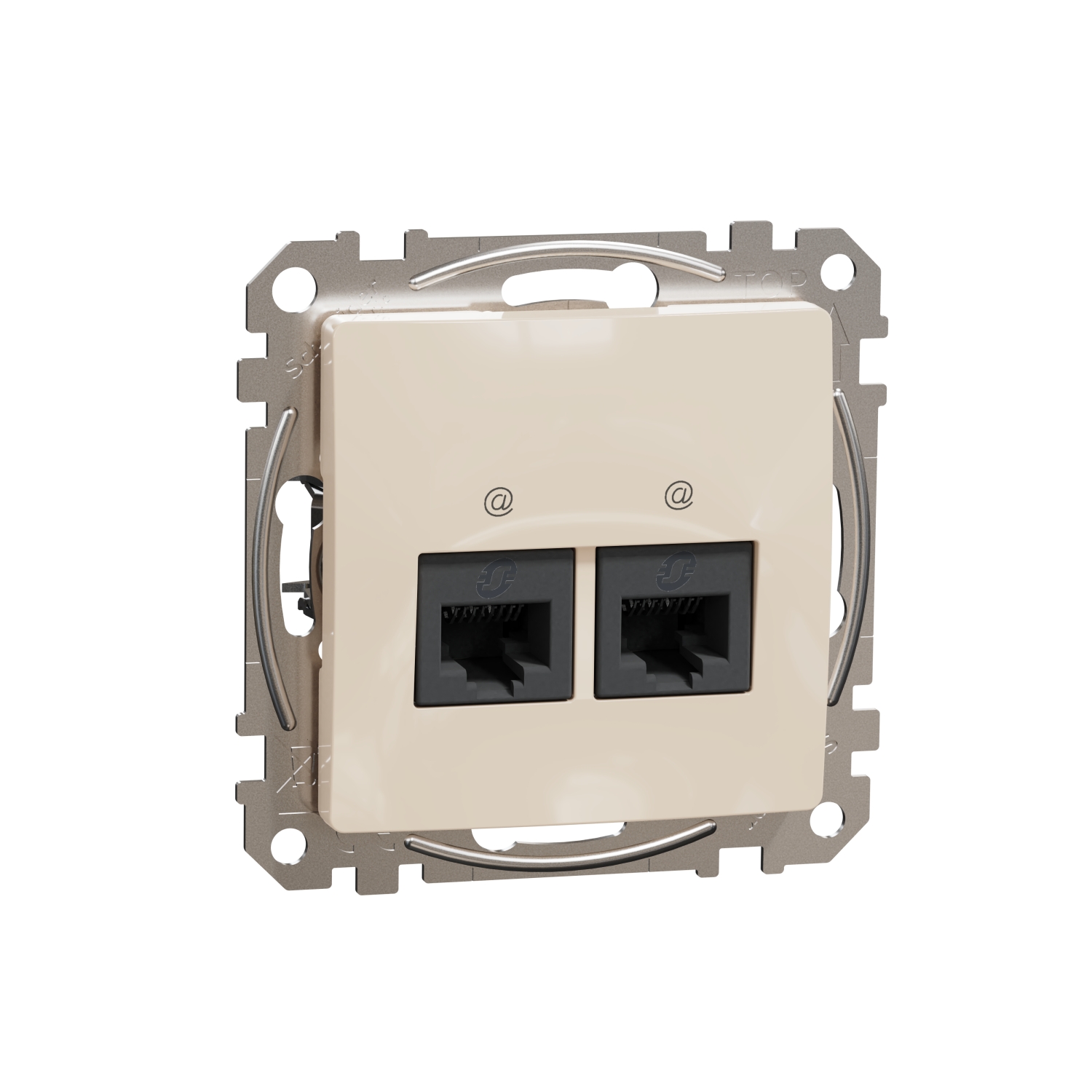 Schneider Gniazdo internetowe 2xRJ45 kat.5e UTP SEDNA Design & Elements beżowy