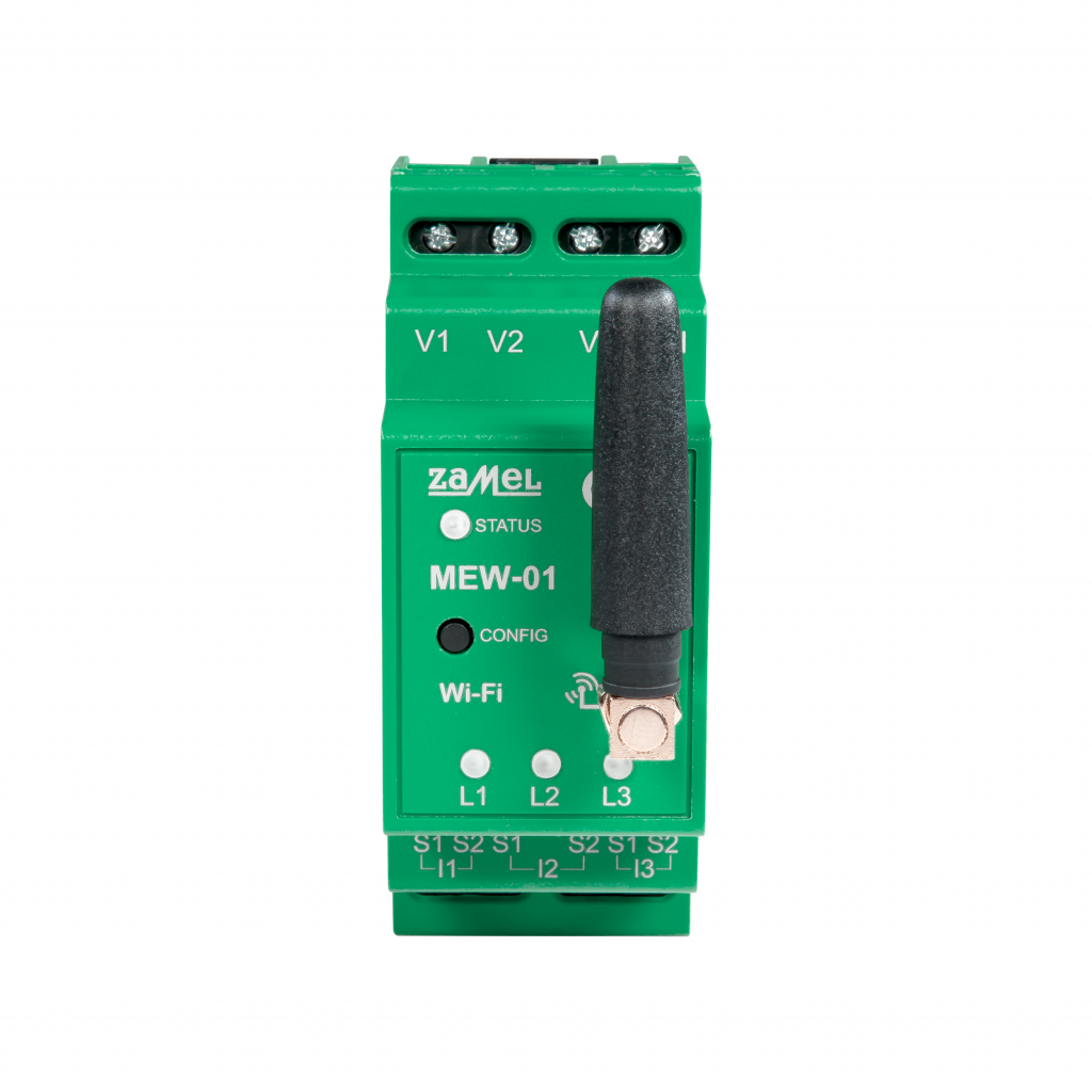 Zamel Monitor energii elektrycznej trójfazowy z anteną zew. Wi-Fi 3F+N Supla MEW-01