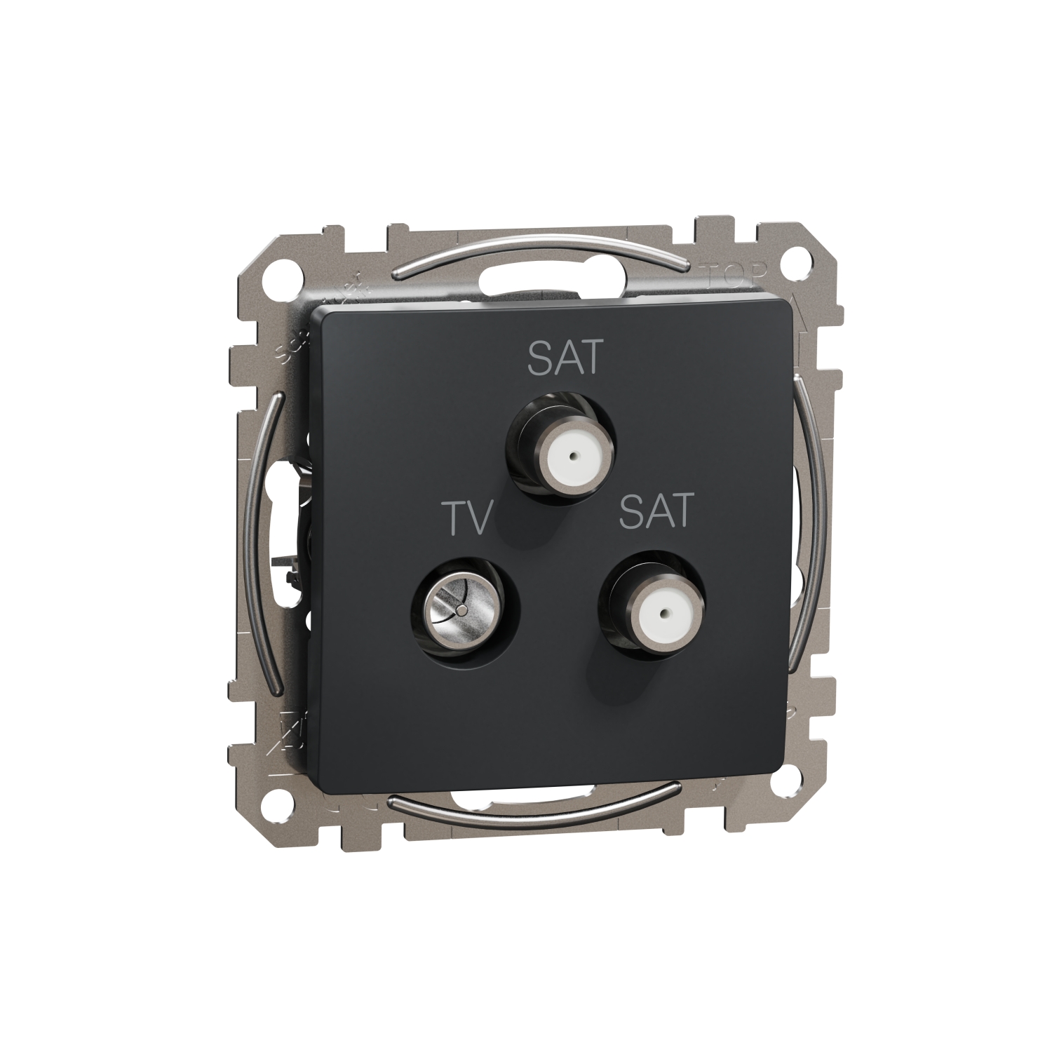 Schneider Gniazdo antenowe TV/SAT/SAT końcowe (4dB) SEDNA Design & Elements antracyt