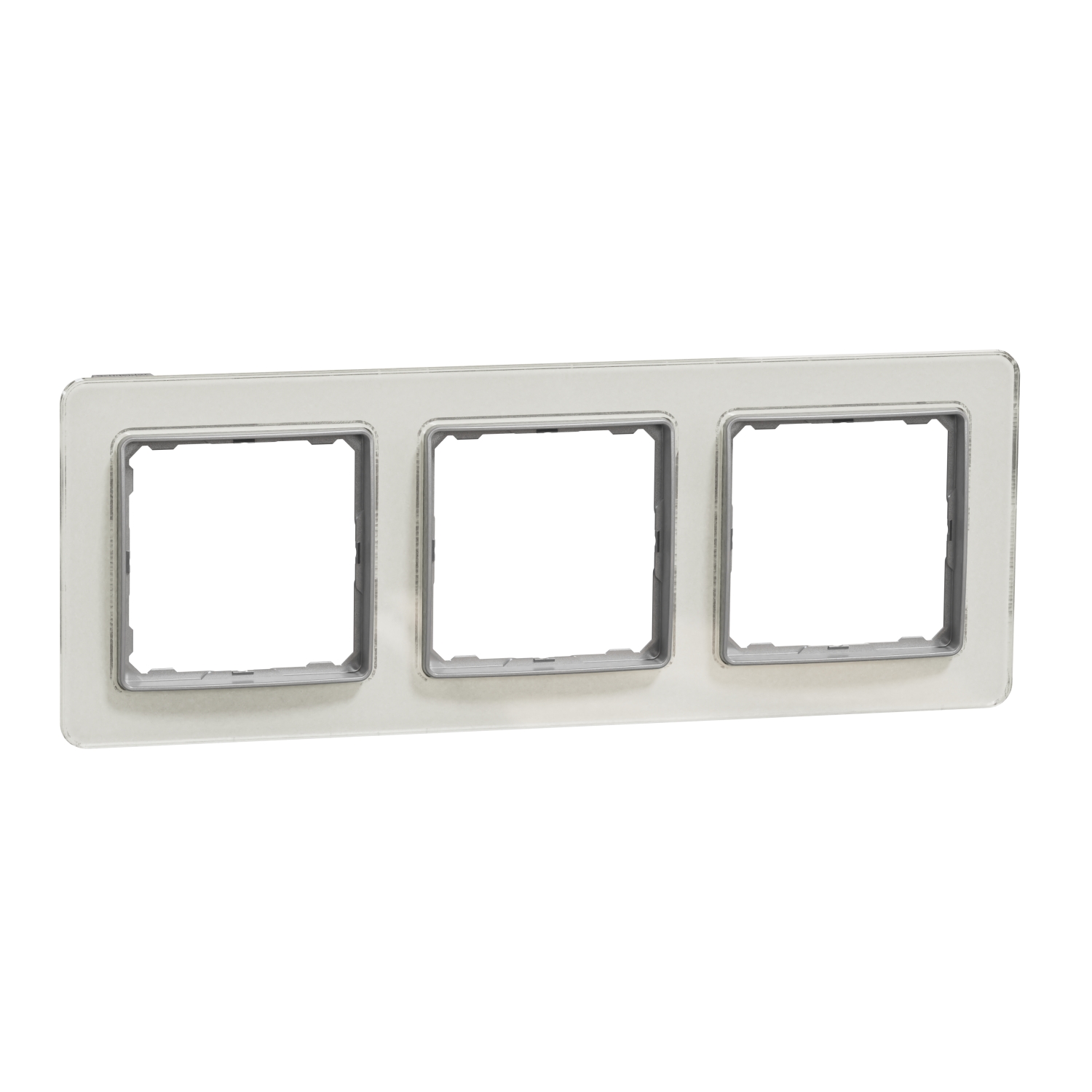 Ramka potrójna SEDNA Design & Elements efekt szkło biały