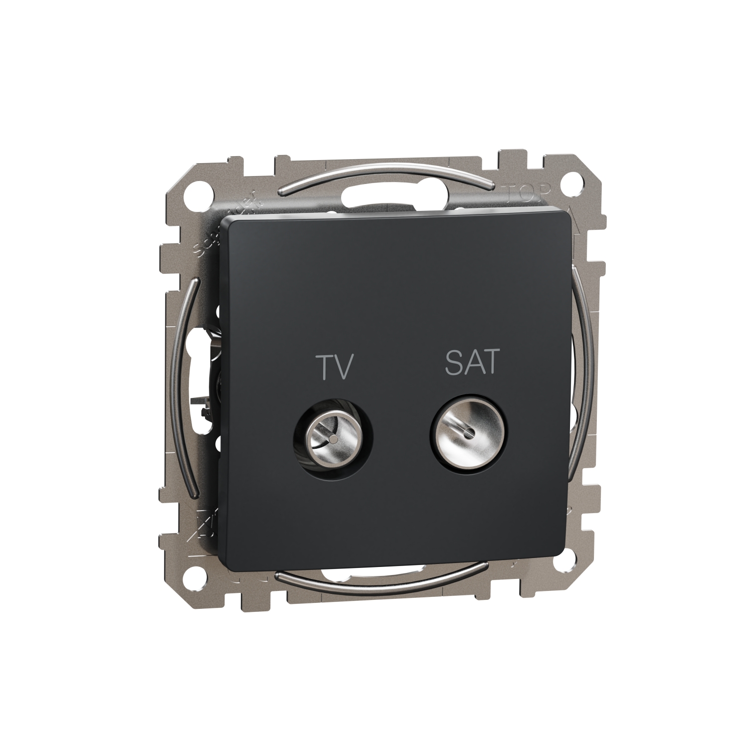 Schneider Gniazdo antenowe TV/SAT końcowe (4dB) SEDNA Design & Elements antracyt
