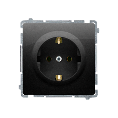 Kontakt Simon Gniazdo z/u Schuko BASIC - czarny mat