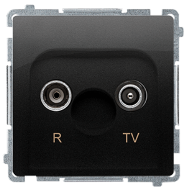 Kontakt Simon Gniazdo RTV końcowe BASIC - czarny mat