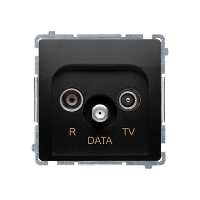 Kontakt Simon Gniazdo RTV-DATA 10dB BASIC - czarny mat