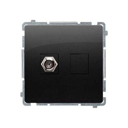 Kontakt Simon Gniazdo antenowe typu „F” pojedyncze - czarny mat