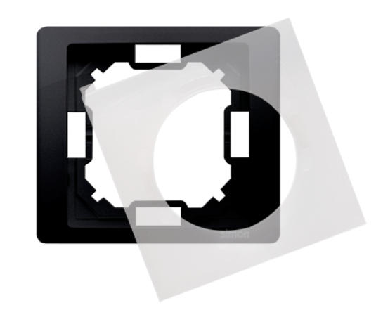 Kontakt Simon Ramka 1 - krotna IP44 BASIC NEOS - czarny mat