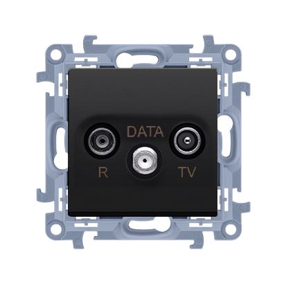 Kontakt Simon Gniazdo R-TV-DATA SIMON 10 czarny mat