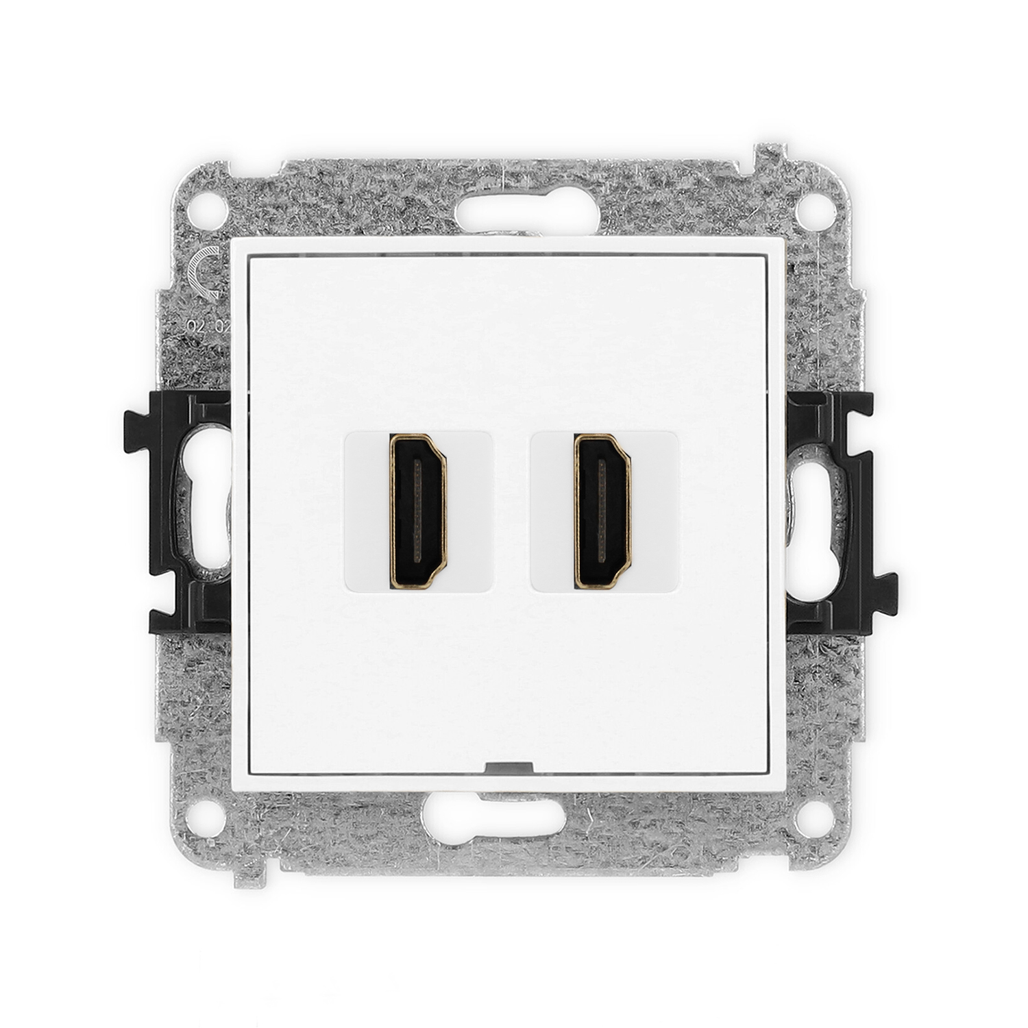 Karlik Gniazdo 2xHDMI 2.0 MINI - biały mat
