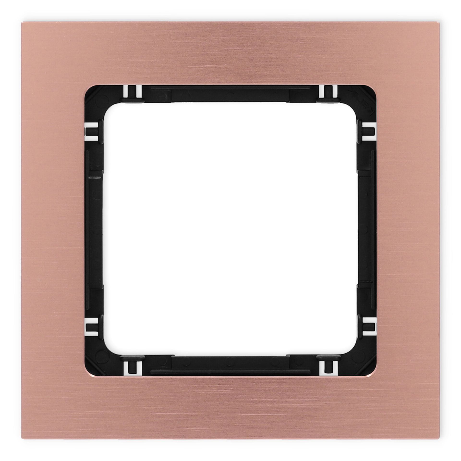 Karlik Ramka pojedyncza Deco metal - miedź szczotkowana, czarny