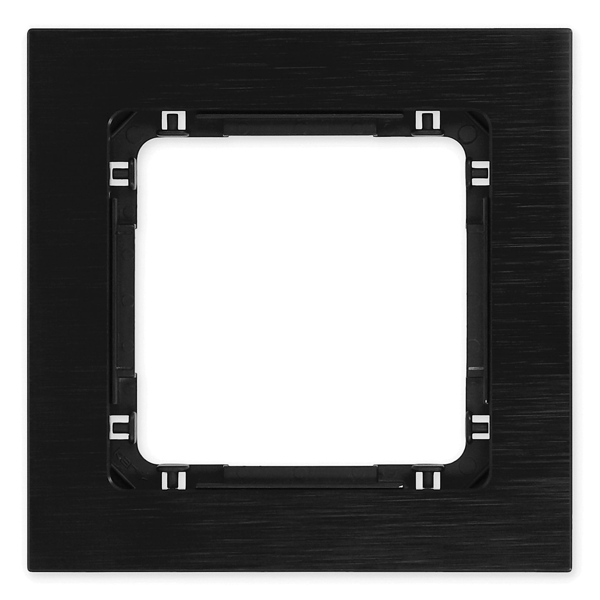 Karlik Ramka pojedyncza Deco metal - czarny szczotkowany