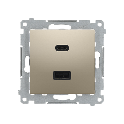 Kontakt Simon USB A+C 3,1A SIMON 54 złoty metalizowany