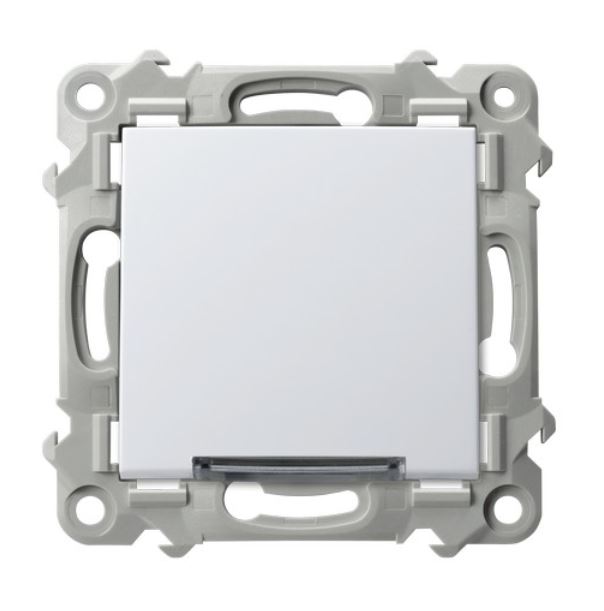 Wyłącznik pojedynczy podświetlany SZAFIR - biały