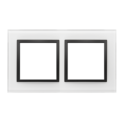 Kontakt Simon Ramka podwójna SIMON 54 NATURE szklana - czarna perła