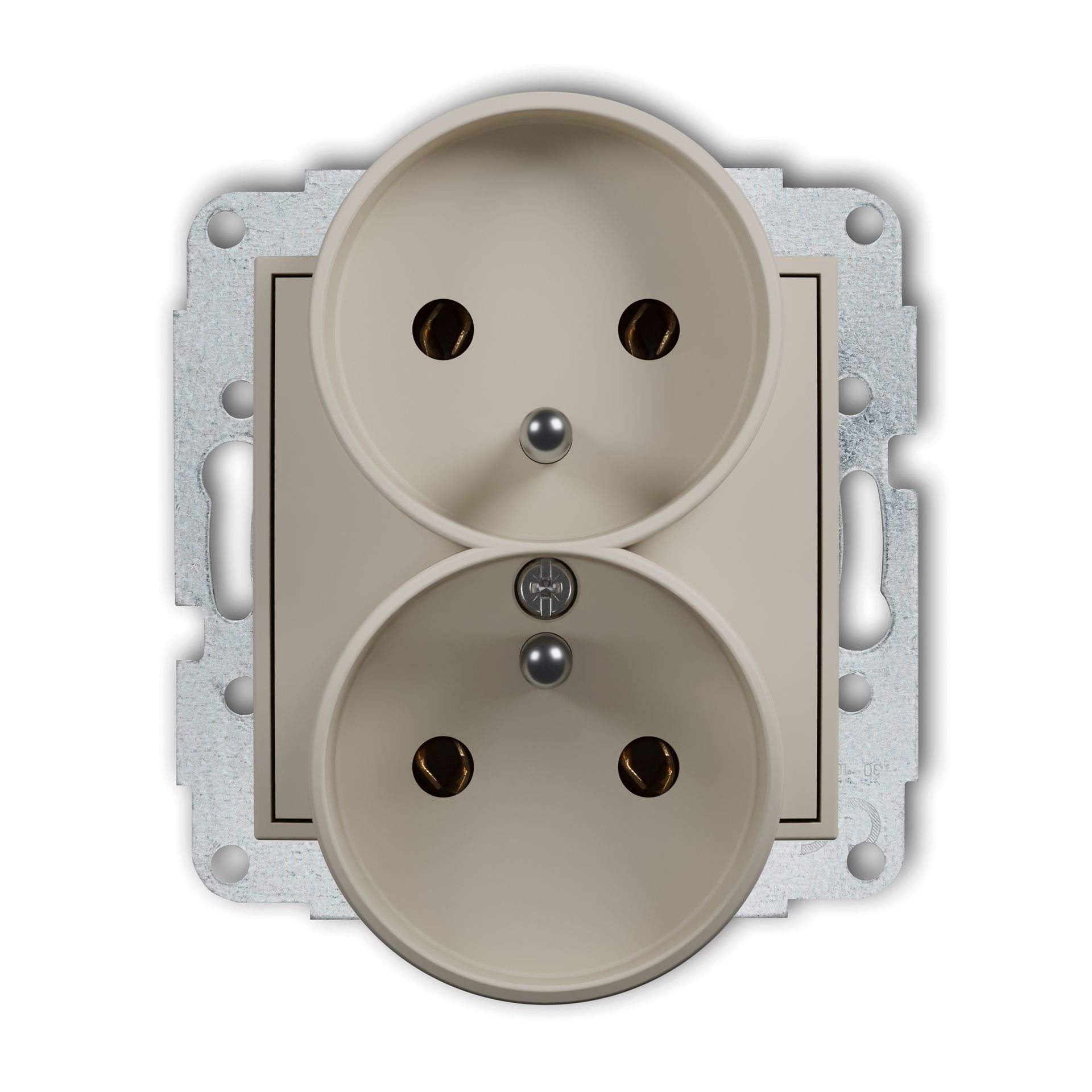 Karlik Gniazdo podwójne MINI - taupe