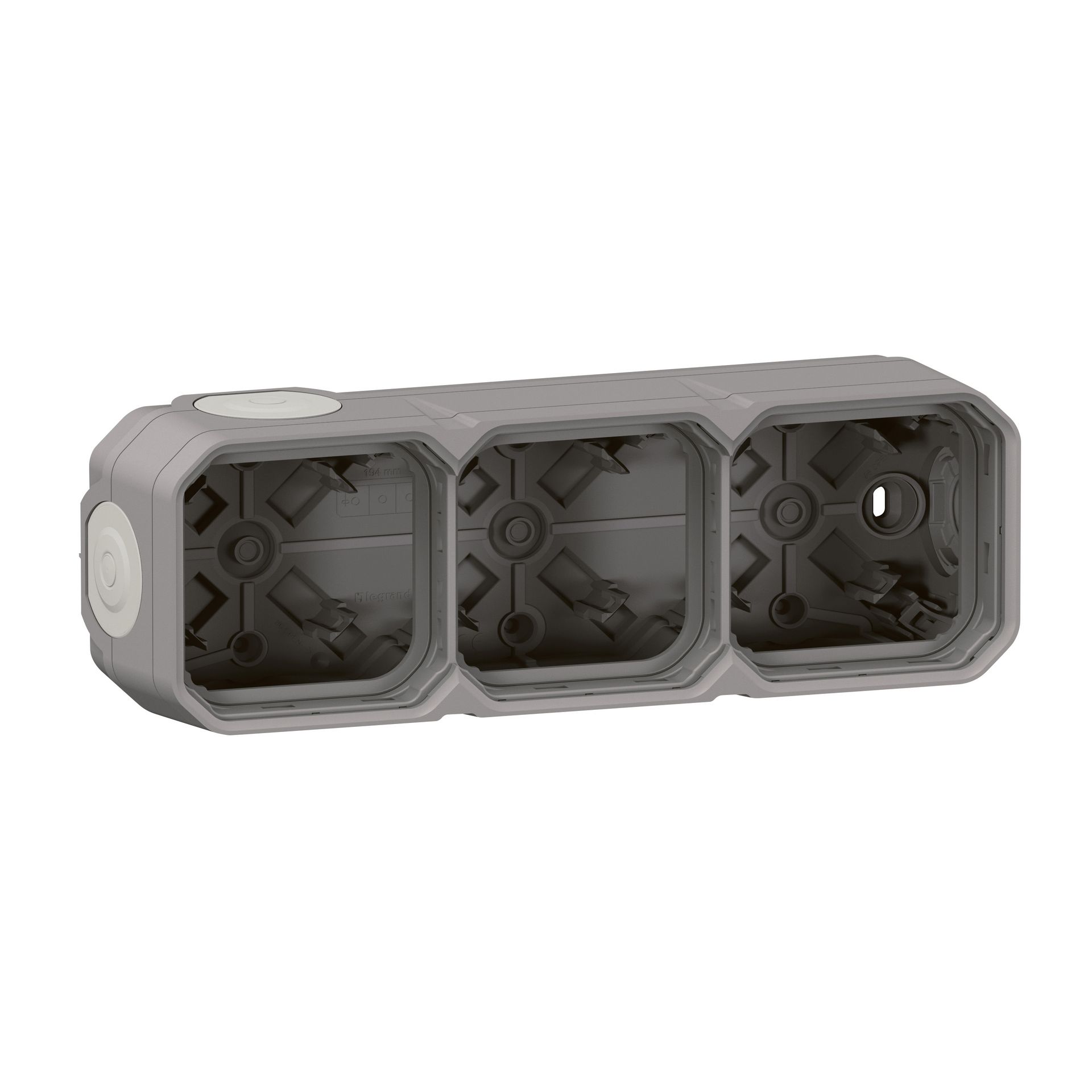 Legrand Puszka natynkowa potrójna nowe PLEXO IP55 - szary